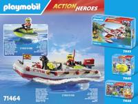 Playmobil 71464 Action Heroes Brandweerboot met Waterscooter - thumbnail