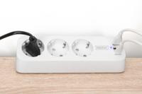 Digitus DA-70626 Bureaustekkerdoos Wit Randaarde stekker 1 stuk(s) - thumbnail