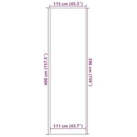 Deurmat 115x400 cm gestreept 115x400 cm zwart en grijs - thumbnail