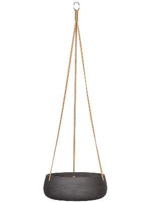 Rough Eco-line hangende bloempot M 29x11 cm Eileen zwart Rough Eco-line hangende bloempot M 29x11 cm Eileen zwart