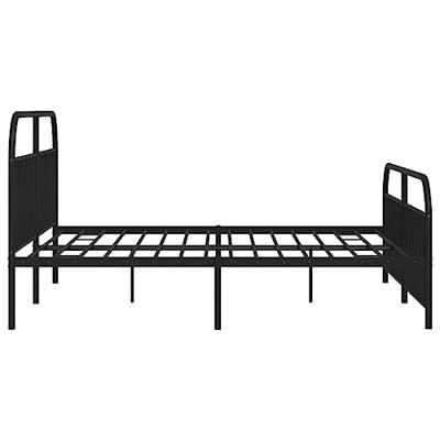 Bedframe met hoofd- en voeteneinde metaal zwart 193x203 cm