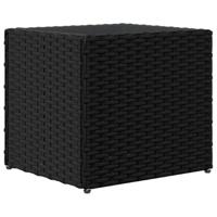 Plantenbakken 2 st 36x30x32 cm poly rattan zwart - thumbnail