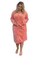 Oudroze damesbadjas met knopen-m - thumbnail