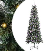 VidaXL Kunstkerstboom met 300 led groen 240 cm pvc en plastic en staal - thumbnail