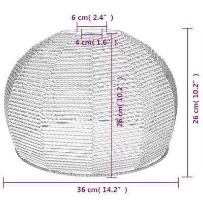 Plafondlampenkap Ø36x26 cm ijzer en papier