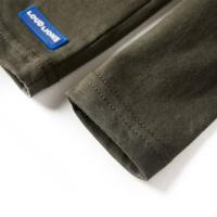 Kindershirt met lange mouwen skateboardprint 128 kakikleurig - thumbnail