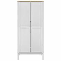 Kledingkast FLORO 77x53x171 cm massief grenenhout wit - thumbnail