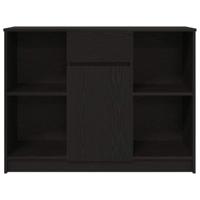 Dressoir met lade 101x35x76 cm spaanplaat zwart eikenkleurig - thumbnail