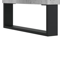 Platenkast 100x38x48 cm bewerkt hout betongrijs - thumbnail