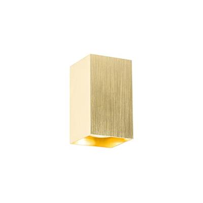 QAZQA Moderne wandlamp goud vierkant 2-lichts - Sandy QAZQA Moderne wandlamp goud vierkant 2-lichts - Sandy