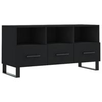 Tv-meubel 102x36x50 cm bewerkt hout zwart - thumbnail