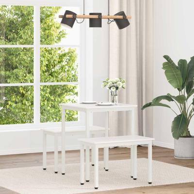 Eettafel Wit 60 x 60 x 75 cm Massief grenenhout