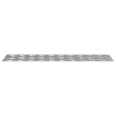 VidaXL Trap tread rechthoekig 2 pcs zilver 100 x 25 cm aluminium