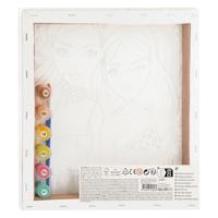 Besties canvas schilderen op nummer, 30x30cm - thumbnail