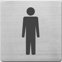Alco AL-450-2 Pictogram RVS 90x90x1mm - WC Mannen - - thumbnail
