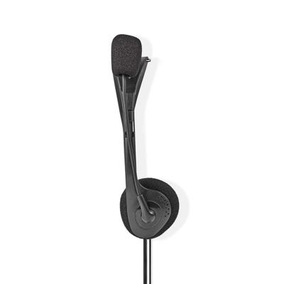 Nedis CHST100BK Pc-headset On-ear 2x 3,5 Mm Connectoren 2,0 M Zwart - thumbnail