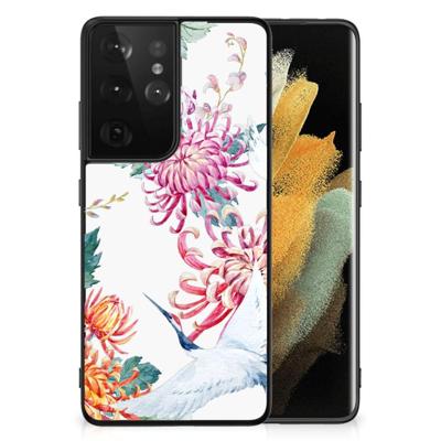 Samsung Galaxy S21 Ultra Dierenprint Telefoonhoesje Bird Flowers