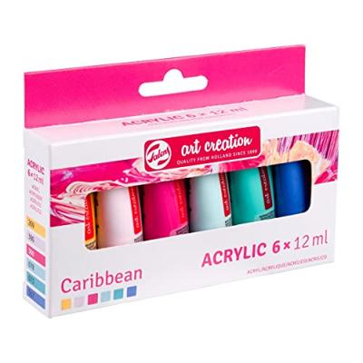 Acrylverf tac caribbean 12ml set 6 kleuren