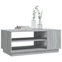 Salontafel 102x55x43 cm bewerkt hout grijs sonoma eikenkleurig - thumbnail