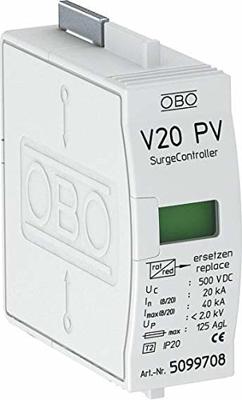 OBO Bettermann 5099708 V20-C 0-500PV Overspanningsafleider 20 kA 1 stuk(s) OBO Bettermann 5099708 V20-C 0-500PV Overspanningsafleider 20 kA 1 stuk(s)