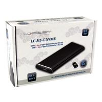 LC-Power LC-M2-C-NVME behuizing voor opslagstations M.2 SDD-behuizing Zwart - thumbnail