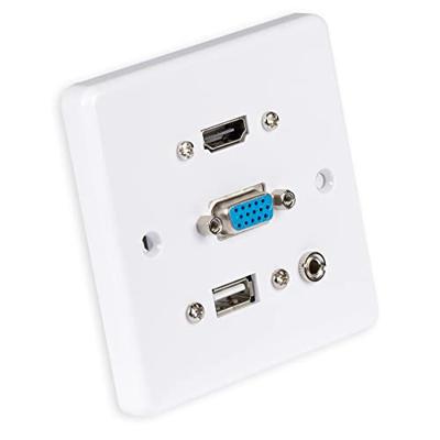 LINDY 60220 HDMI / VGA / USB / Jackplug Adapter [1x HDMI, VGA, USB-A, Jackplug female 3,5 mm - 1x HDMI, VGA, USB-A, Jackplug female 3,5 mm] Wit