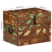 Opbergkist massief gerecycled hout - thumbnail