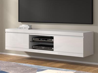 Tv-meubel NETSKI 2 klapdeuren wit/hoogglans wit Tv-meubel NETSKI 2 klapdeuren wit/hoogglans wit