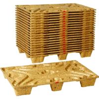 Houtvezelpallet | hout | 120x80x13.5cm | bruin | 1 stuks - thumbnail