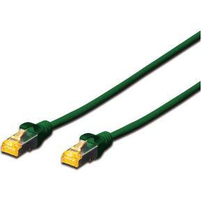 Digitus DK-1644-A-0025/G RJ45 Netwerkkabel, patchkabel CAT 6A S/FTP 0.25 m Groen Halogeenvrij, Verdraaide paren, Snagless, Vlambestendig 1 stuk(s)