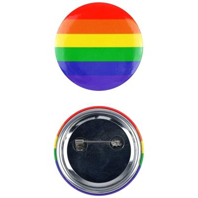 Pride Party gekleurde vlag vormige ontworpen badge, 3,9 cm x 3,9 cm, Eén maat, Metaal