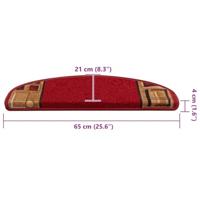 VidaXL Trapmatten zelfklevend 10 st 65x21x4 cm rood - thumbnail