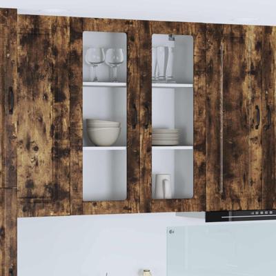 Keukenkast Kalmar Gerookt eiken 80 x 31 x 100 cm Bewerkt hout
