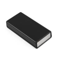 Hammond Electronics 1593YALBK Handbehuizing 140 x 66 x 28 ABS kunststof, Aluminium Zwart 1 stuk(s) - thumbnail