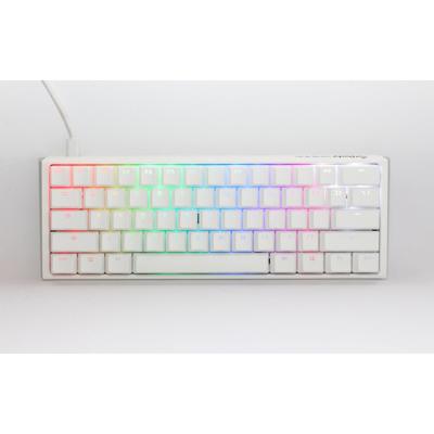 Ducky one 3 classic pure white mini rgb mechanisch toetsenbord (wit, us lay-out (qwerty), cherry mx red, 60%, rgb led, double-shot pbt, hot-swappable, quack mechanics)