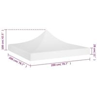 VidaXL Partytentdak 270 g/m² 2x2 m wit - thumbnail