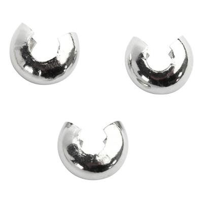 Creativ Company Metalen hoes, d 5 mm, verzilverd, 50 stuk/ 1 doos
