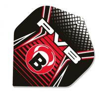 Bull's flights Pim van Bijnen 100 micron zwart/rood 3 stuks - thumbnail