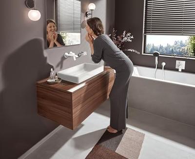 Hansgrohe Wastafelmengkraan Vivenis 2-gats Wandkraan 19.5 cm Mat Wit