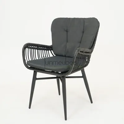 Vita Spider Zwart Dining Tuinstoel (excl. rugkussen)