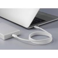 Renkforce USB-kabel USB 2.0 USB-C stekker, USB-C stekker 1.00 m Wit Met magnetische opwikkeling, Stoffen mantel RF-6437918 - thumbnail