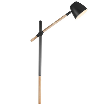 Nordlux VloerlampTheo zwart met hout - 2112654003