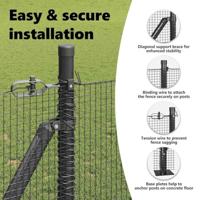 VidaXL Afrasteringspaal grijs 25 x 0,8 m (12 x 12 mm gaas) - thumbnail