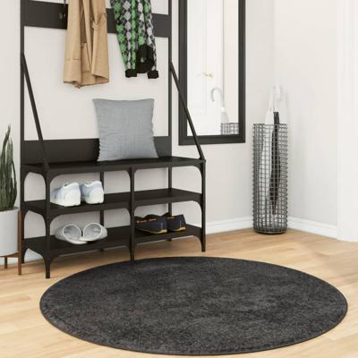 VidaXL Vloerkleed pamplona shaggy hoogpolig modern ø 160 cm antraciet