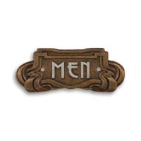 Gietijzeren art nouveau "mannen" plaquette - thumbnail