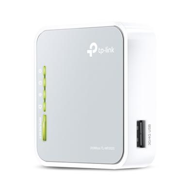TP-Link Portable 3G/4G Wireless N Router, 1x 2.0 USB Port + 1xMicro USB Port, 1x Fast WAN/LAN Ports, WISP Mode, Travel-size Design, No sim card slot, No Configuration Required, UK Plug (TL-MR3020)