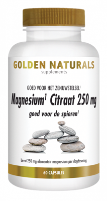 Golden Naturals Magnesium Citraat 250mg Capsules