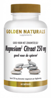 Golden Naturals Magnesium Citraat 250mg Capsules - thumbnail