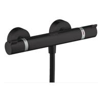 Hansgrohe Ecostat Comfort douchekraan thermostatisch met koppelingen mat zwart 13116670 - thumbnail