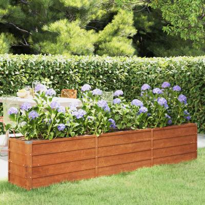 VidaXL Plantenbak verhoogd 240x40x45 cm cortenstaal roestig VidaXL Plantenbak verhoogd 240x40x45 cm cortenstaal roestig